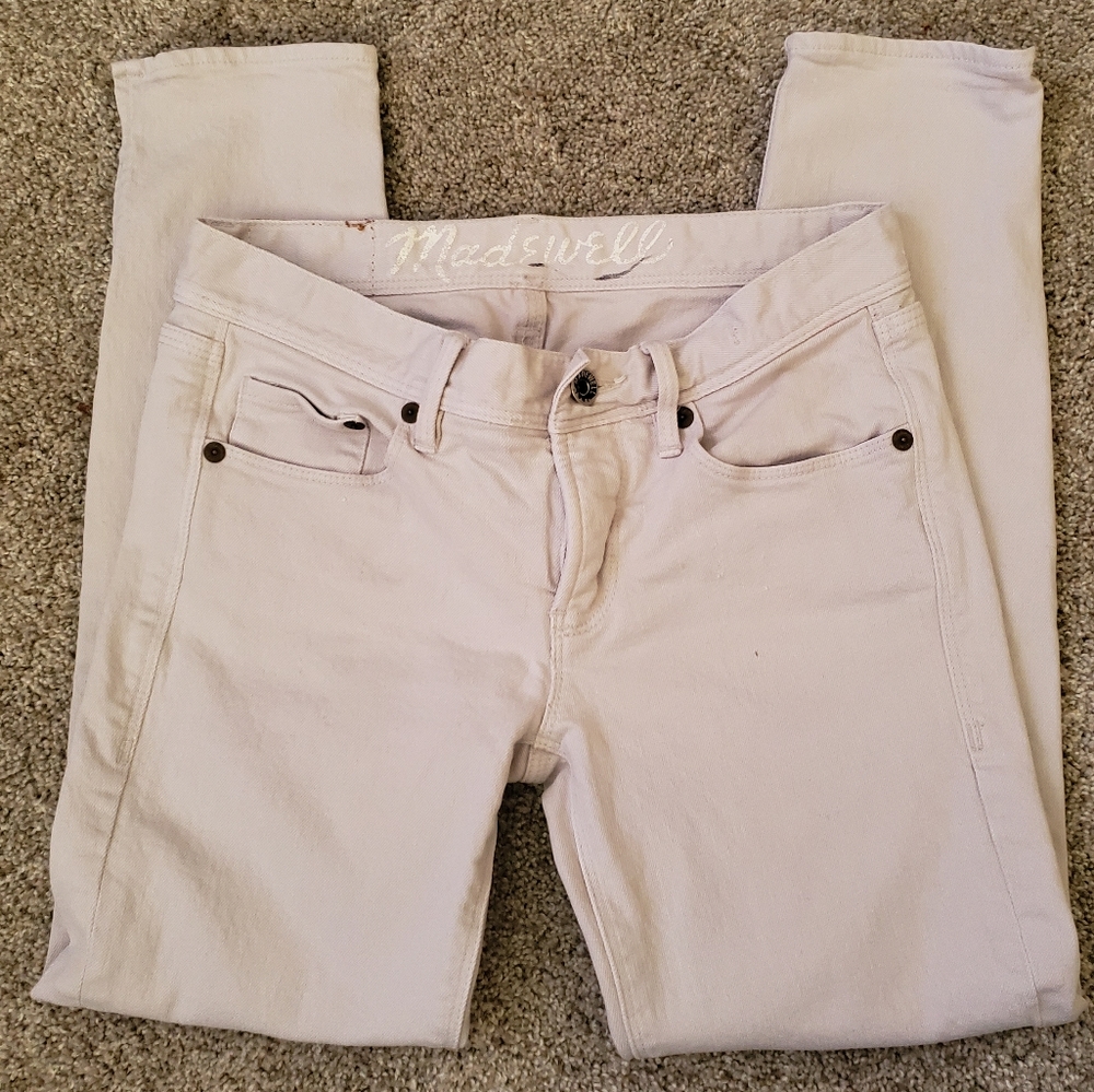 Madewell Skinny Chalk White Jeans 26